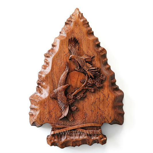 CNC Router File | Eagle STL Model, 3D Relief CNC | Wildlife Eagle Carving - 3DWave.us