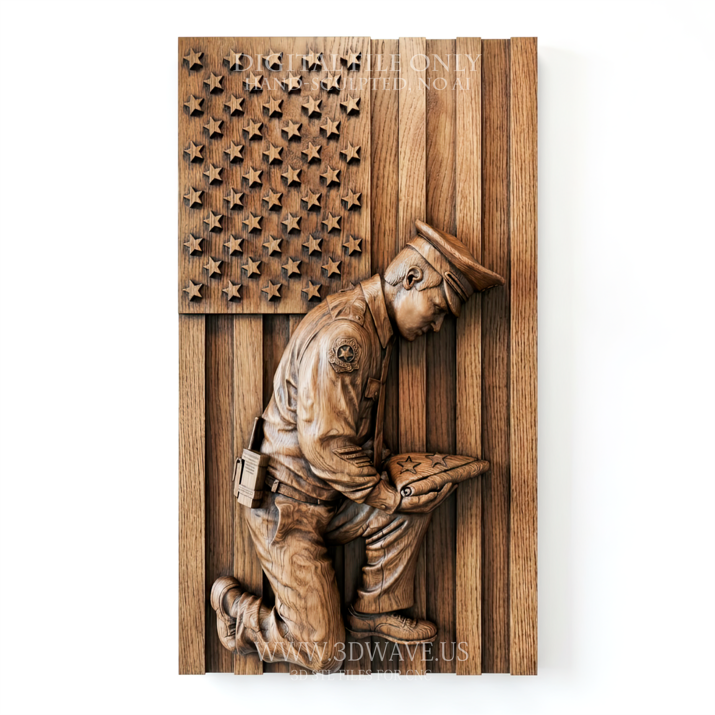 Police STL File, Fallen Officer Relief STL | Law Enforcement CNC Model - 3DWave.us