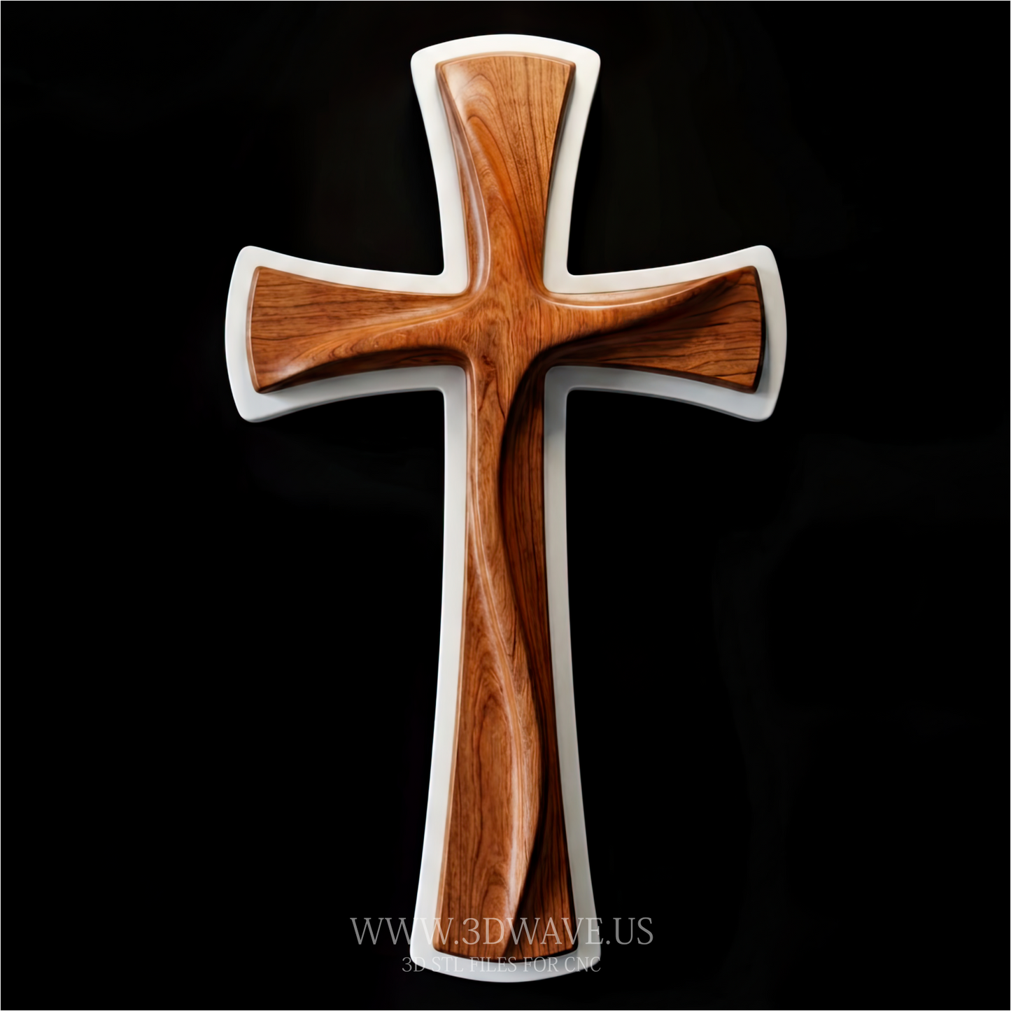 Cross STL File | Christian Relief CNC Model | Wood Carving Download