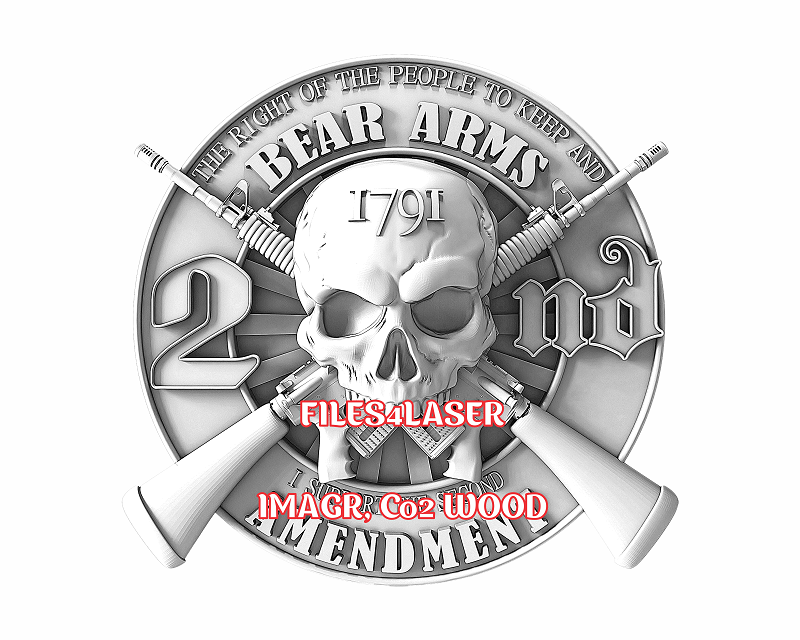 Second amendment 3d illusion & laser-ready files