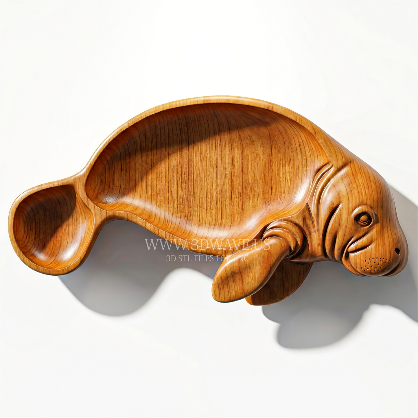 Manatee STL File | Sea Cow Serving Tray CNC Model