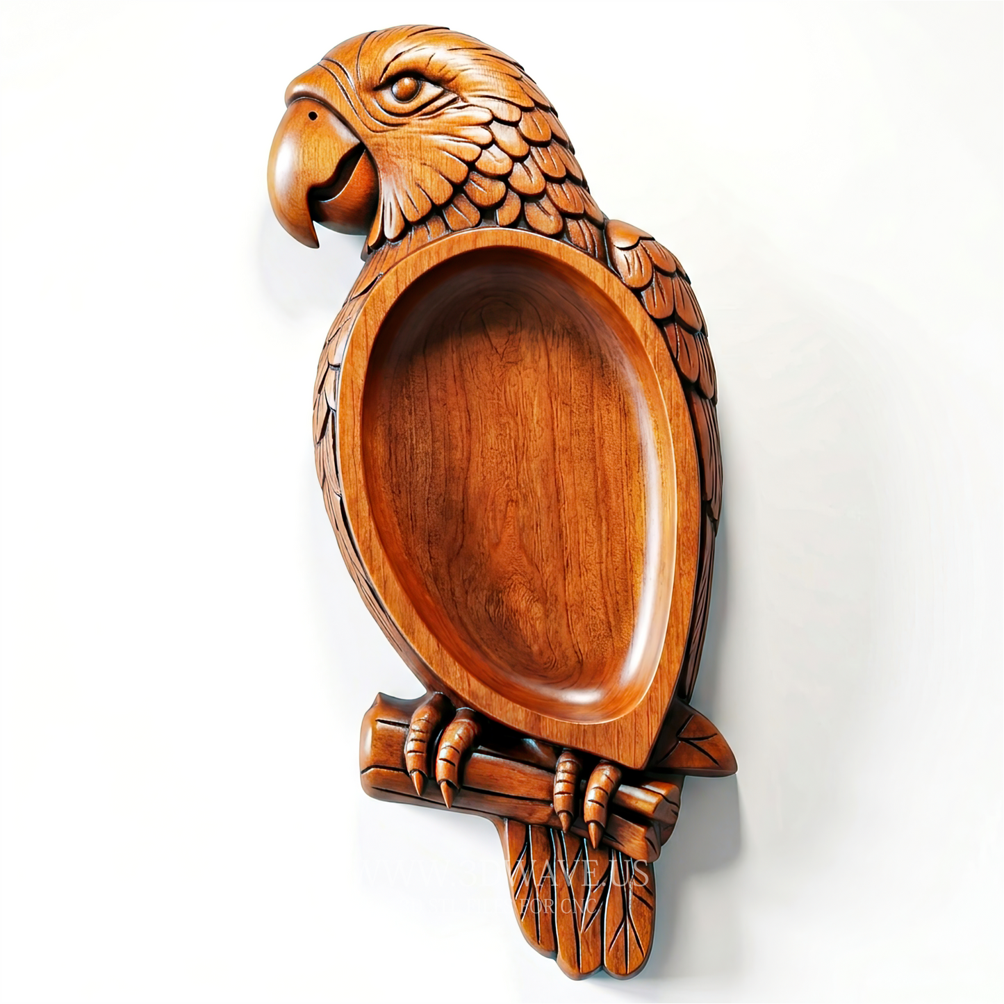 Parrot STL File | Bird Serving Tray CNC Model
