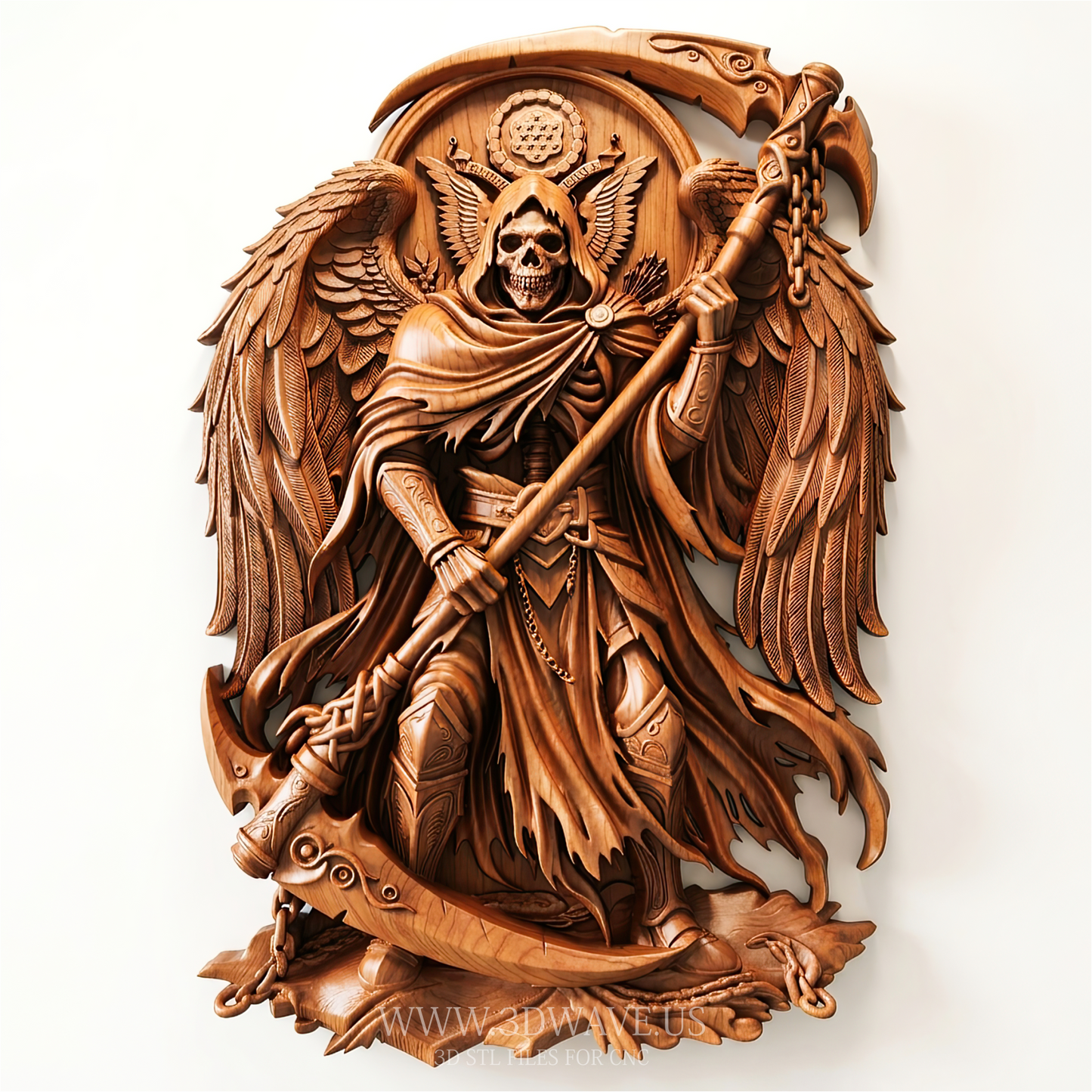 American Grim Reaper STL File | Angel of Death 3D Relief