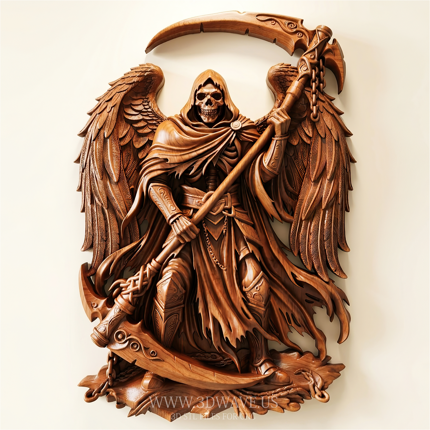 Grim Reaper STL File | Angel of Death 3D Relief
