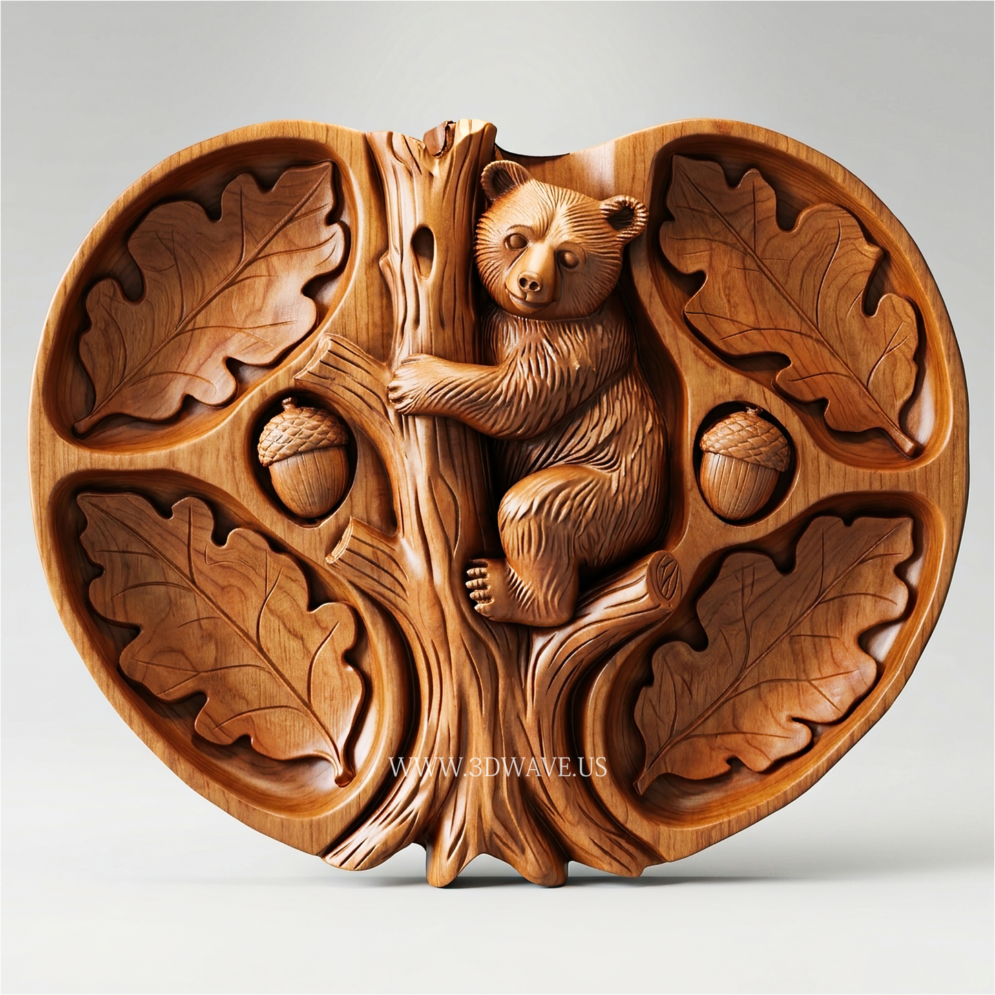 Bear STL File | CNC Router Serving Tray | 3dwave.us