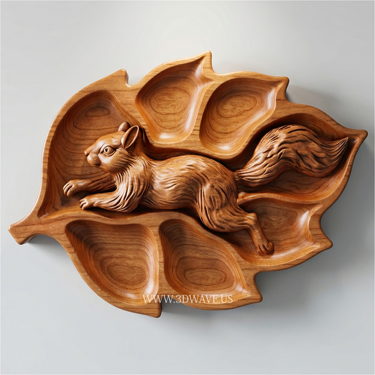 Squirrel Charcuterie Tray STL | www.3dwave.us