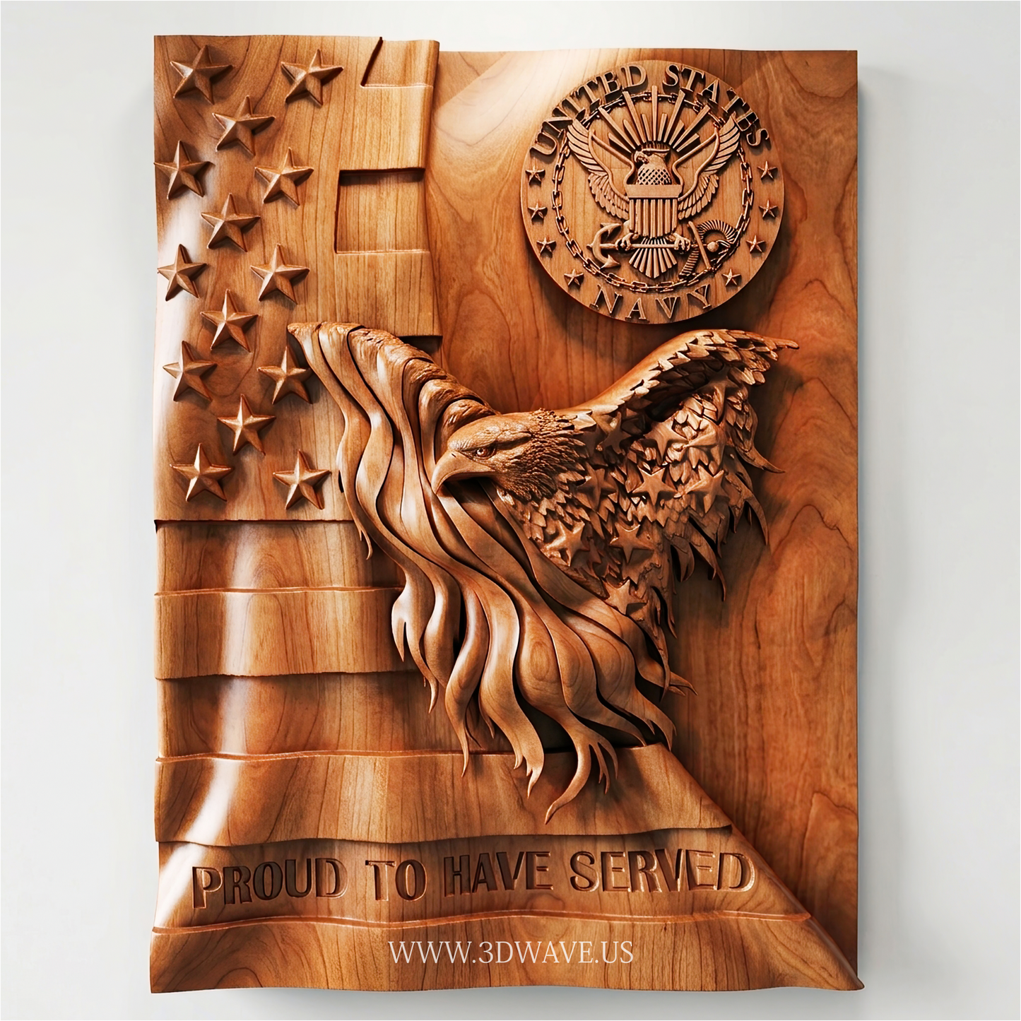 US Navy Eagle STL | CNC Router File | 3DWave