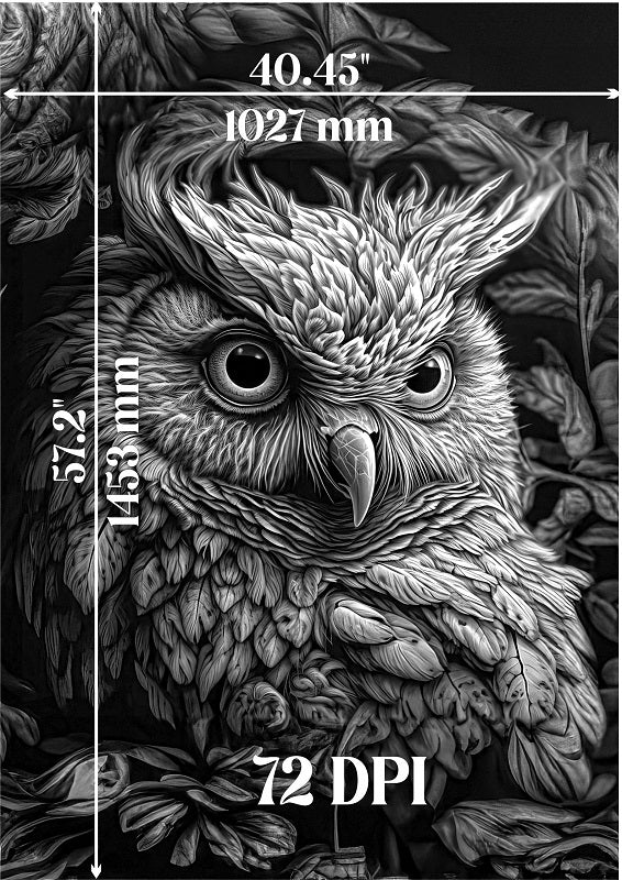 Owl 3d illusion & laser-ready files