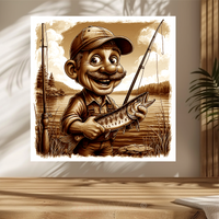 Thumbnail for FUNNY FISHERMAN 3d illusion & laser-ready files
