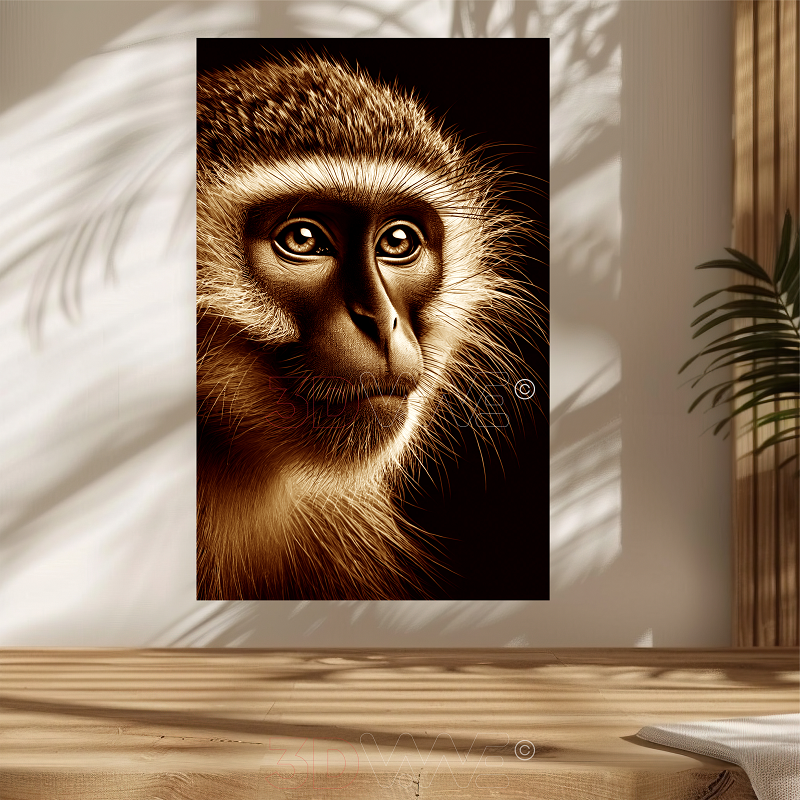 Monkey 3d illusion & laser-ready files