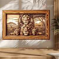 Thumbnail for LIONS FAMILY 3d illusion & laser-ready files