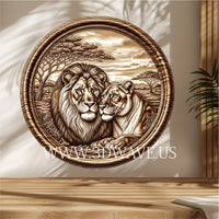 Thumbnail for LIONS 3d illusion & laser-ready files