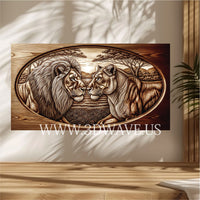 Thumbnail for LIONS 3d illusion & laser-ready files