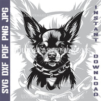 Thumbnail for Angry Chihuahua Laser and Cricut SVG Vector Files