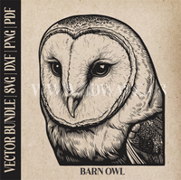 Thumbnail for Barn owl  | Vector Art: LaserCut Files for Cricut, Glowforge SVG | Digital Products