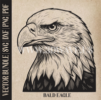 Thumbnail for Bald Eagle  | Vector Art: LaserCut Files for Cricut, Glowforge SVG | Digital Products