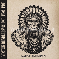 Thumbnail for Native American  | Vector Art: LaserCut Files for Cricut, Glowforge SVG | Digital Products