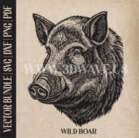Thumbnail for Wild boar  | Vector Art: LaserCut Files for Cricut, Glowforge SVG | Digital Products