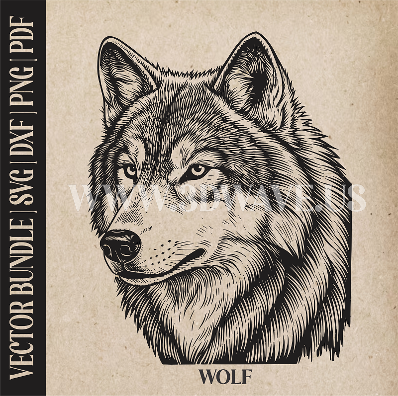Wolf | Vector Art: LaserCut Files for Cricut, Glowforge SVG | Digital Products