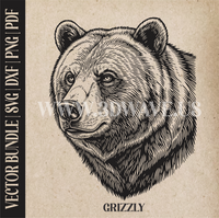 Thumbnail for Grizzly bear | Vector Art: LaserCut Files for Cricut, Glowforge SVG | Digital Products