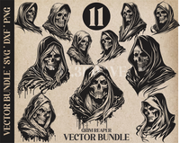 Thumbnail for Grim Reaper Laser Files Bundle | Vector Art | Peeking Puppy Illustration (Digital Download)