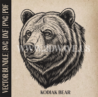 Thumbnail for Kodiak Bear | Vector Art: LaserCut Files for Cricut, Glowforge SVG | Digital Products)