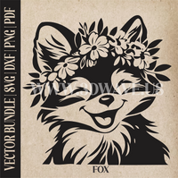 Thumbnail for Fox | Vector Art: LaserCut Files for Cricut, Glowforge SVG | Digital Products)