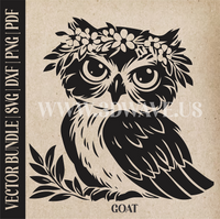 Thumbnail for Owl | Vector Art: LaserCut Files for Cricut, Glowforge SVG | Digital Products