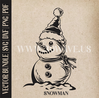 Thumbnail for Snowman | Vector Art: LaserCut Files for Cricut, Glowforge SVG | Digital Products