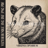 Thumbnail for Opossum | Vector Art: LaserCut Files for Cricut, Glowforge SVG | Digital Products