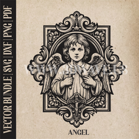 Thumbnail for Angel  | Vector Art: LaserCut Files for Cricut, Glowforge SVG | Digital Products