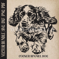 Thumbnail for Cocker spaniel | Vector Art: LaserCut Files for Cricut, Glowforge SVG | Digital Products