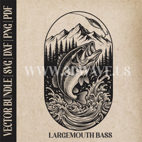 Thumbnail for Largemouth bass fish | Vector Art: LaserCut Files for Cricut, Glowforge SVG | Digital Products