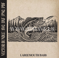 Thumbnail for Largemouth bass fish | Vector Art: LaserCut Files for Cricut, Glowforge SVG | Digital Products
