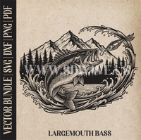 Thumbnail for Largemouth bass fish | Vector Art: LaserCut Files for Cricut, Glowforge SVG | Digital Products