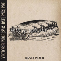 Thumbnail for Santa Claus & reindeer| Vector Art: LaserCut Files for Cricut, Glowforge SVG | Digital Products