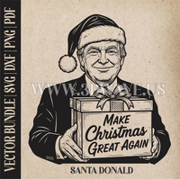 Thumbnail for Donad Trump Santa Claus | Vector Art: LaserCut Files for Cricut, Glowforge SVG | Digital Products