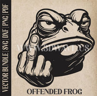 Thumbnail for Offended Frog | Vector Art: LaserCut Files for Cricut, Glowforge SVG | Digital Products