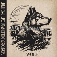 Thumbnail for Wolf | Vector Art: LaserCut Files for Cricut, Glowforge SVG | Digital Products