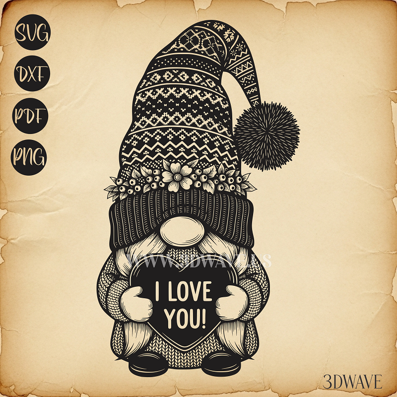 Valentine's Gnomes | Vector Art: LaserCut Files for Cricut, Glowforge SVG | Digital Products (Copy)