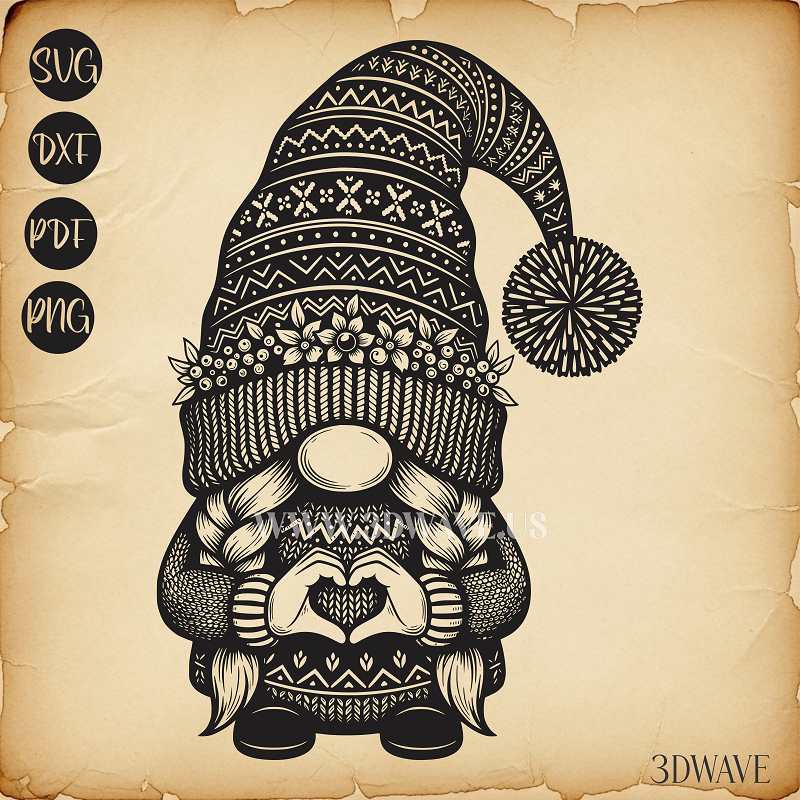 Valentine's Gnomes | Vector Art: LaserCut Files for Cricut, Glowforge SVG | Digital Products (Copy)