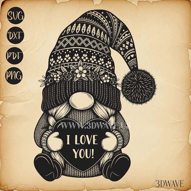 Valentine's Gnomes | Vector Art: LaserCut Files for Cricut, Glowforge SVG | Digital Products (Copy)