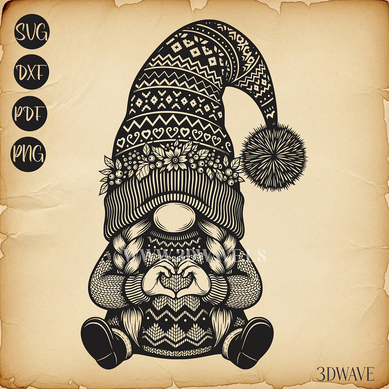 Valentine's Gnomes | Vector Art: LaserCut Files for Cricut, Glowforge SVG | Digital Products (Copy)