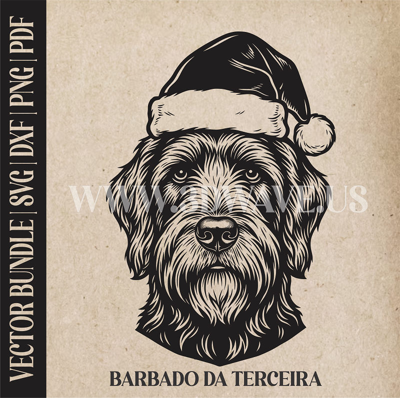 Barbado da Terceira Santa Dog  | Vector Art: LaserCut Files for Cricut, Glowforge SVG | Digital Products