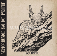 Thumbnail for Squirrel on tree | Vector Art: LaserCut Files for Cricut, Glowforge SVG | Digital Products (Copy)