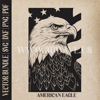 Thumbnail for American Eagle  | Vector Art: LaserCut Files for Cricut, Glowforge SVG | Digital Products
