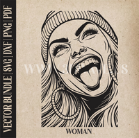 Thumbnail for Woman  | Vector Art: LaserCut Files for Cricut, Glowforge SVG | Digital Products