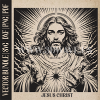 Thumbnail for Jesus Christ  | Vector Art: LaserCut Files for Cricut, Glowforge SVG | Digital Products
