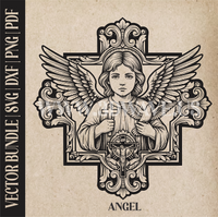 Thumbnail for Angel  | Vector Art: LaserCut Files for Cricut, Glowforge SVG | Digital Products