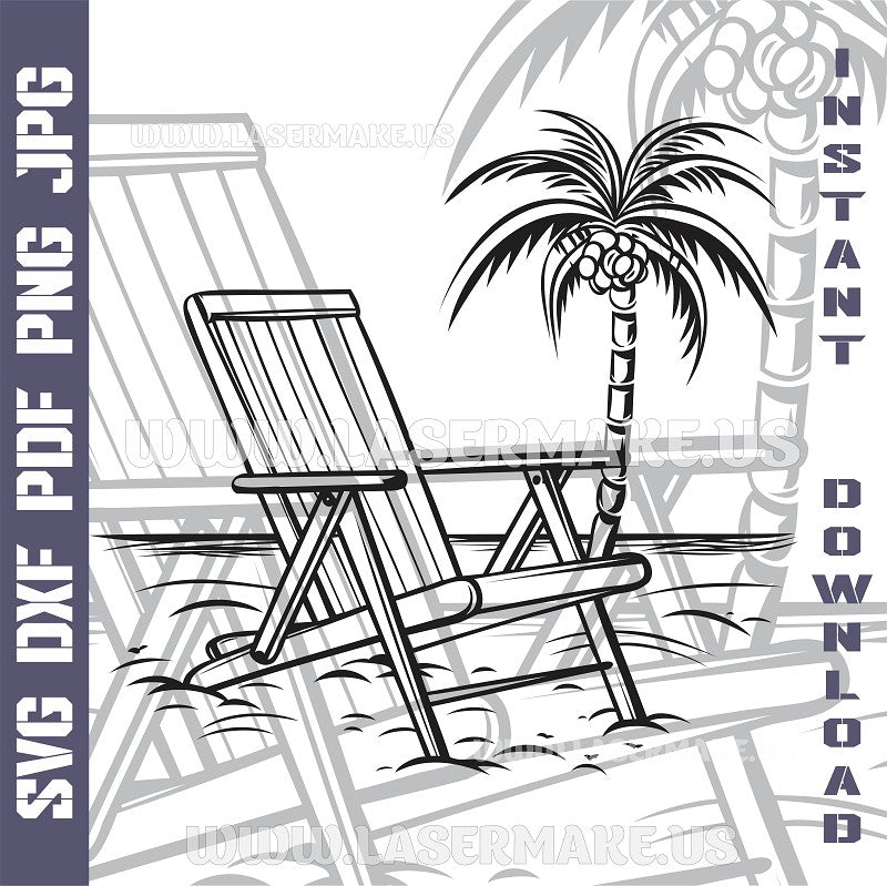 Beach Laser and Cricut SVG Vector Files